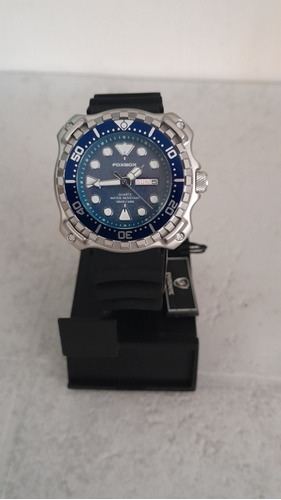 Reloj Fox Box Cuadrado Caratula Azul 50m Extensible Caucho 