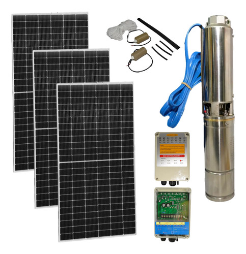 Kit Solar Bomba Sumergible 5500 Lph 115 Mts + 3 Paneles 540w