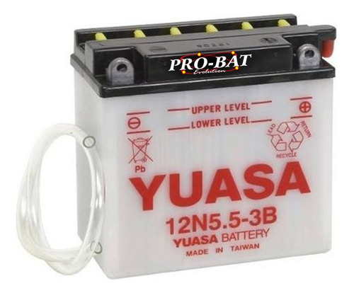 Bateria Yuasa 12n5.5-3b Yamaha Ybr Y Mas! Incluye El Fluido!