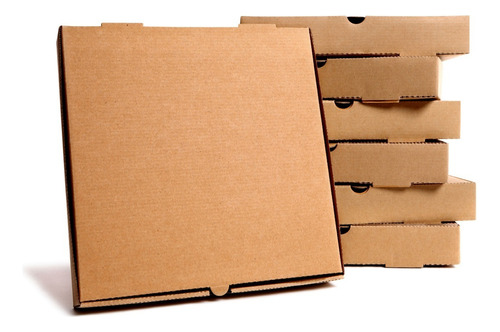 Caja Para Pizza Microcorrugado 32x32x4,5 Marron X 100 Unid