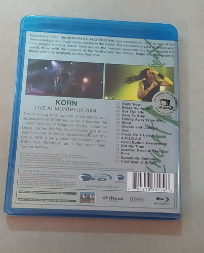 Blu-ray Korn - Live At Montremx 2004 Importado - Lacrado