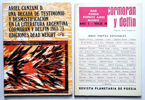 Canzani. Revista De Poesía Cormorán Y Delfín 1963/73. + N° 5