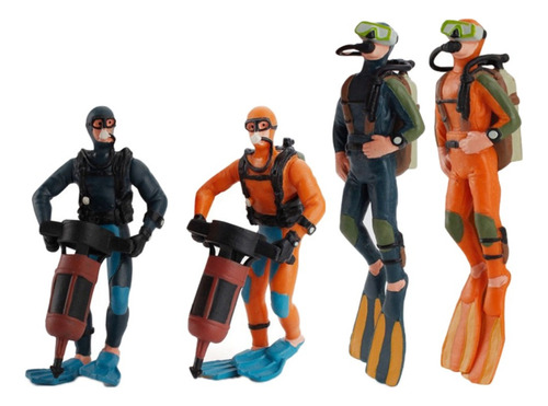 Q Figuras De Acción De Decoración Juguetes Buzo 4pcs