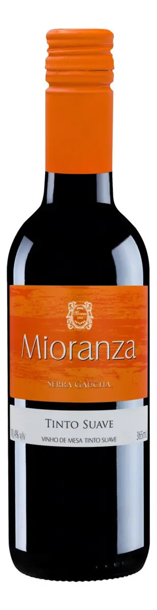 Vinho Brasileiro Tinto Suave Mioranza Serra Gaúcha Garrafa 365ml