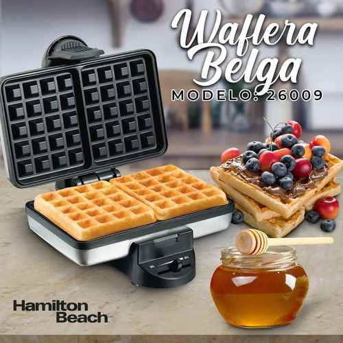 Wafflera Estilo Belga Antiadherente Hamilton Beach 26009