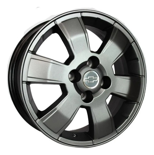 Kit 4 Rodas Aro 15x6 Gm Montana Sport 4x100 Krmai R15 Cor Grafite Fosco