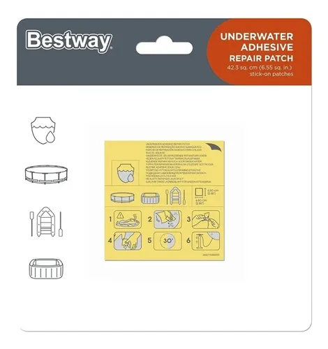 comprar 10 Parches De Reparacion Bajo Agua Piscinas Estructurales Color Transparente