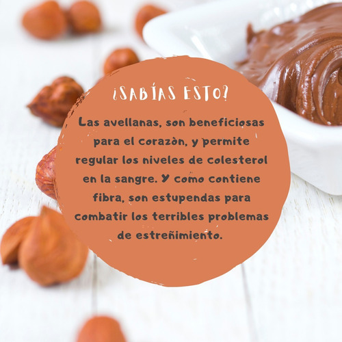 Imagen 7 de 10 de Avellana Pelada Entera Natural 1kg Nutella Nuez