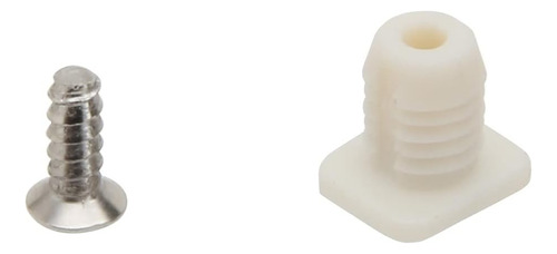 Silverline De 8 Mm Insertos De Bisagra De Plástico Con Torni