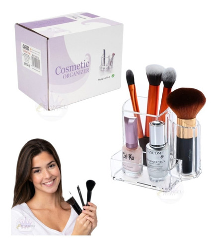 Cosmetiquero Organizador Acrílico Para Brochas Y Lápices