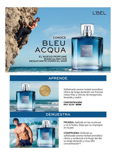 Perfume Bleu Acqua Para Hombre Lbel 100ml