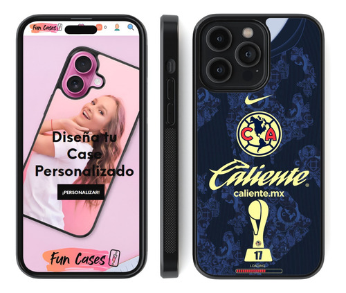 Funda Club America Jersey Tetracampeon 17 Grandes De Corazon Negro Iphone Xr