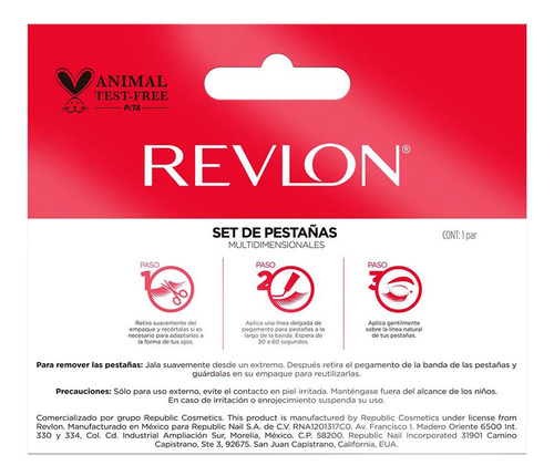 Pestañas Revlon, 1 Par, Modelo 12