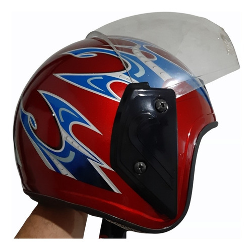 Imagen 2 de 9 de Cascos Para Moto Cascos Motociclista Safe Clasico
