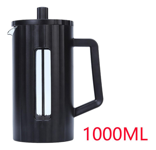 Cafetera De Presión Francesa, Émbolo De Negro 1000ml