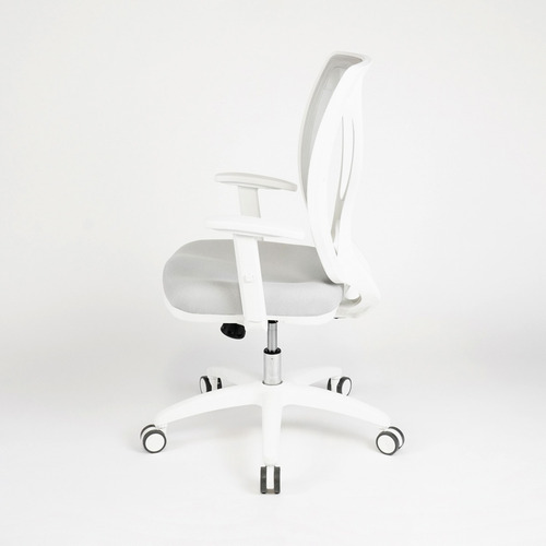 Imagen 5 de 9 de Silla De Oficina Alma White Brazos Regulables