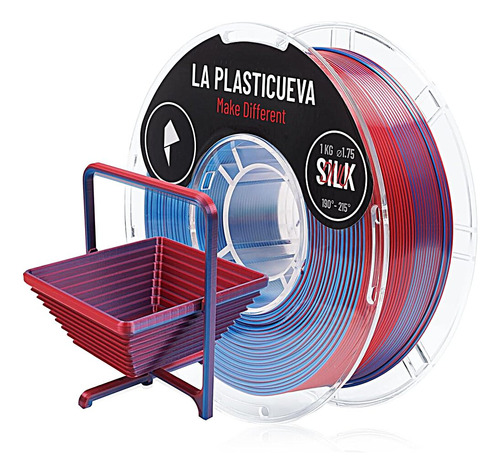 La Plasticueva Filamento Silk Bicolor Metalico Seda Enrollad