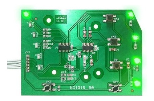 Placa Interface Electrolux Led Verde Ltc10 Ltc15 64500135 110v/220v