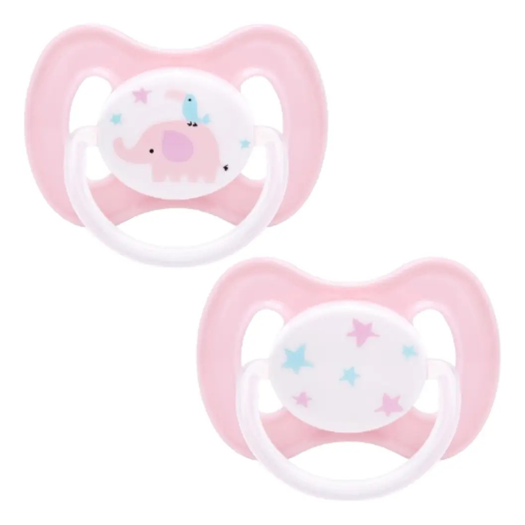 Kit Buba Chupeta Comfort Bico Simétrico Bpa Free Azul Rosa Período De Idade 0-6 Meses