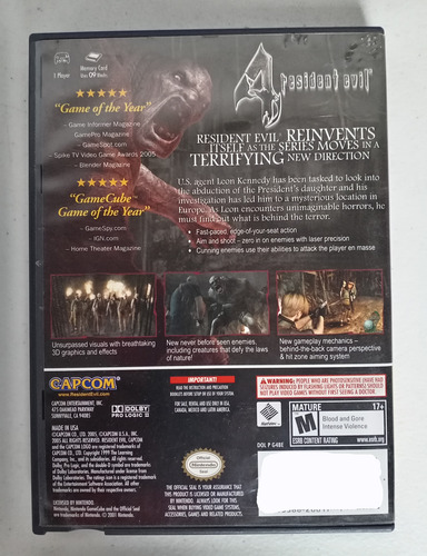 Resident Evil 4 Para Gamecube Original Formato Fisico (Usado)