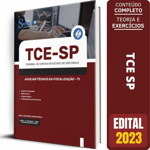 Apostila Tce Sp 2023 - Auxiliar Técnico Da Fiscalização - Ti