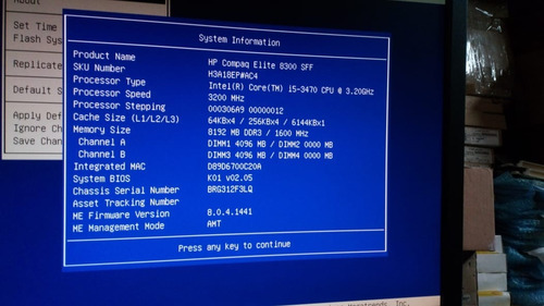 Cpu Hp Compaq Elite 8300 Sff I5-3470 8gb Ram Ddr3 250gb Hd (Usado)