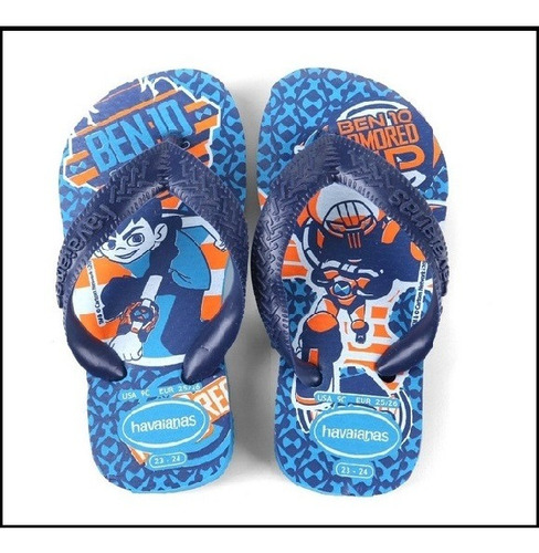 Imagem 2 de 3 de Chinelo Havaianas Kids Bem 10 Turquesa Tamanho 23/24