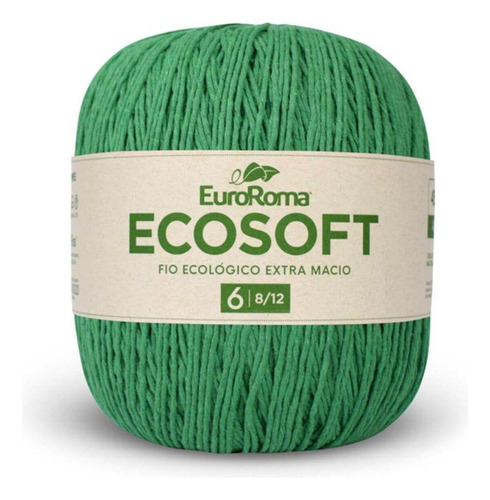 Fio Barbante Ecosoft 8/12 Verde Bandeira 803 Euroroma