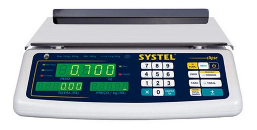 Imagen 3 de 8 de Balanza Comercial Digital Systel Clipse 31kg Con Batería