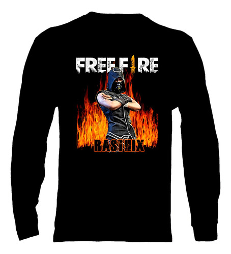 Polera Manga Larga Free Fire - Ver 01 - Vale Gamess