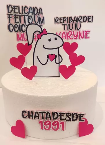 BENTÔ CAKE COM MEME E FRASE!!!, BOLO FLORK MEME (FLORKOFCOWS), BOLO  TENDÊNCIA!