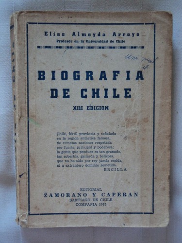 Biografía De Chile - Elías Almeyda Arroyo, 1943.