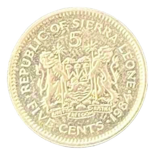 Sierra Leona - 5 Cents - Año 1984 - Km #33 - Africa