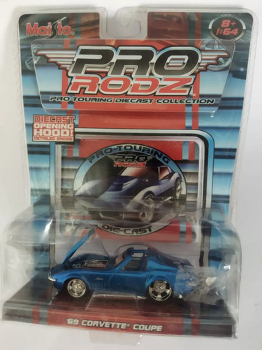 Maisto 69 Corvette Coupe Pro Rodz 2006 Car Azul Toy