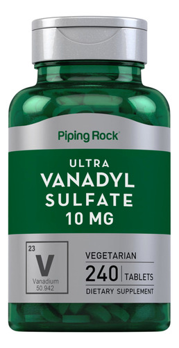 Sulfato De Vanadio Picolinato De Cromo Niacina 240 Tabletas