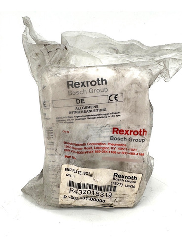 New Rexroth R432015319 1/2 Npt End Plate P-068431-0 Dda