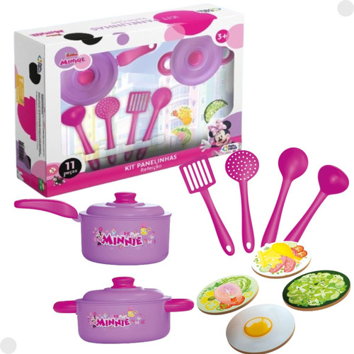 Kit Panelinhas Minnie C/utensílios 792430 - Pais E Filhos