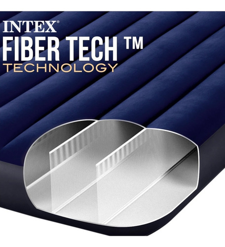Colchon Inflable Intex 64755 King Dura Beam Standar 152 X 20 Azul