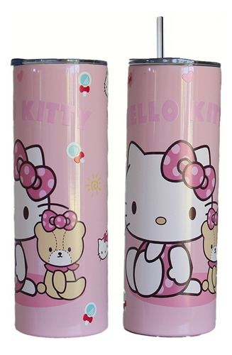 Vaso Térmo Largo Hello Kitty Kuromi Melody Acero Inoxidable