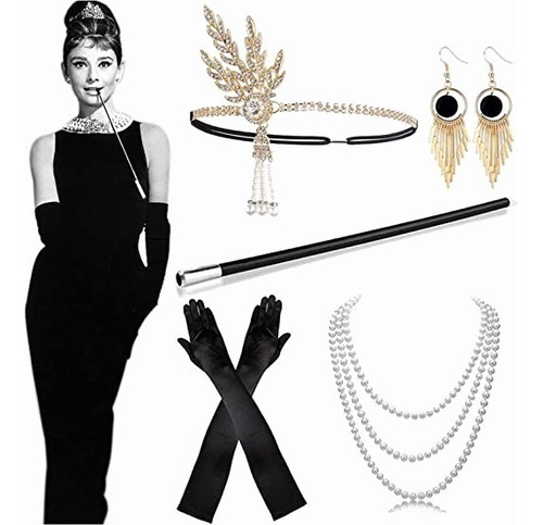 1920s Accesorios Gatsby Chicago Disfraz Vintage Epoca