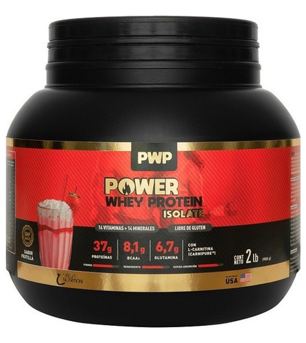 Proteina Power Whey Protein Isolada Cibeles 908 Frutilla