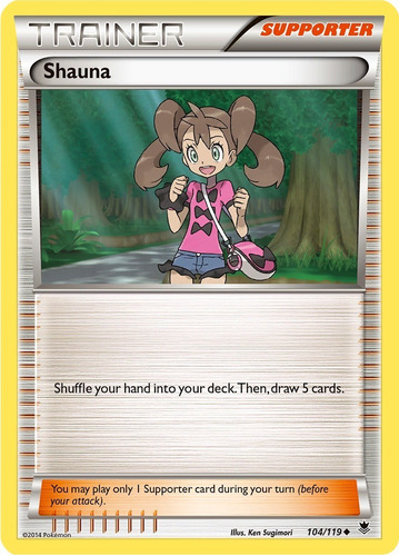 Cartas Pokemon Xy Supporter Shauna 104/119 Reverse