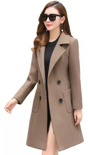 Abrigo Chaqueta Gabardina Dama Casl Formal Vestir Moda