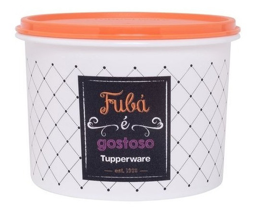 Tupperware Caixa Mantimentos Fubá Bistrô/pb/floral 1,2kg