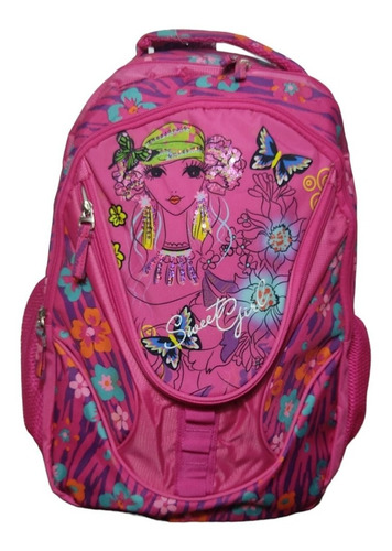 Mochila Infantil Sweet Girl Pink Floral