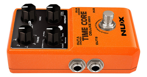 Nux Time Core Deluxe Mkii Pedal De Retardo Para Guitarra Color Naranja
