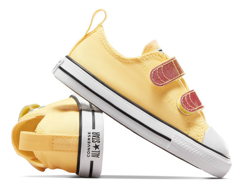 Tenis Converse Ctas 2v Ox Brillo Cítrico A07407c Niñas