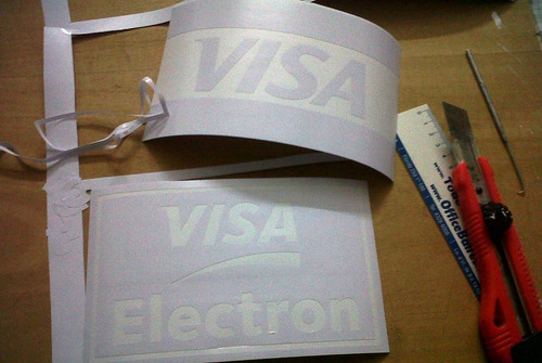 Ploteo De Vidriera Tarjeta De Credito, Visa, Mastercard