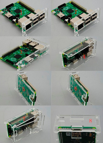 Imagen 4 de 6 de Case Raspberry Pi B+ O Raspberry Pi 2 Carcasa + Disipadores