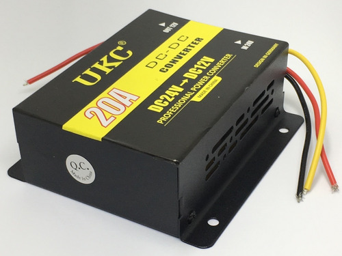 Inversor De Corriente De 24v A 12 Voltios Sonido Bus 20 Amp